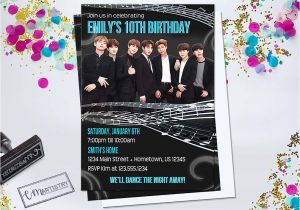 Kpop Birthday Invitations Personalized Printable Invitations Cmartistry Bts K