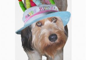 Labradoodle Birthday Card Labradoodle In Birthday Hat Note Card Zazzle