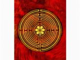 Labyrinth Birthday Card Chartres Labyrinth Fire Greeting Card Zazzle