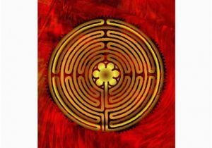 Labyrinth Birthday Card Chartres Labyrinth Fire Greeting Card Zazzle