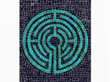 Labyrinth Birthday Card Labyrinth Mosaic Iii Greeting Card Zazzle