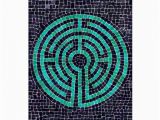 Labyrinth Birthday Card Labyrinth Mosaic Iii Greeting Card Zazzle