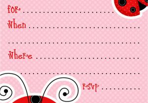 Ladybug Birthday Invites Free Printable Party Invitations Free Ladybug Invite Template