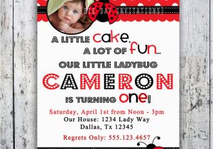 Ladybug Birthday Invites Ladybug Birthday Invitation 1st Birthday by Bigdayinvitations