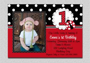 Ladybug Birthday Invites Ladybug Birthday Invitation Ladybug 1st Birthday Party Red