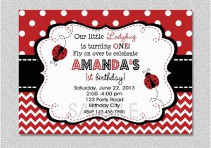 Ladybug Birthday Invites Ladybug Birthday Invitation Red Ladybug Invitation Ladybug