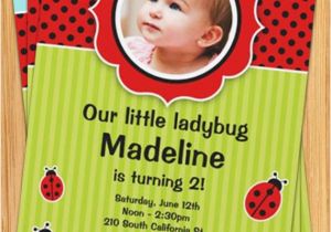 Ladybug Birthday Invites Ladybug Birthday Party Invitation Kids Red and Black
