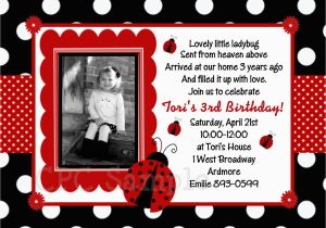 Ladybug Birthday Invites Ladybug Invitation Ladybug Party Birthday Invitations