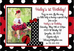 Ladybug Birthday Invites Ladybug Photo Birthday Invitation