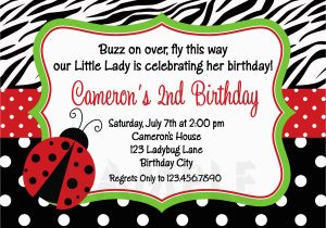 Ladybug Birthday Invites Printable Birthday Invitations Ladybug First Party Red