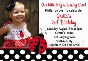 Ladybug Birthday Invites Printable Birthday Invitations Ladybug First Party Red