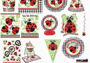 Ladybug Decorations for 1st Birthday Party Ladybug 1st Birthday Party Tableware Supplies Decorations