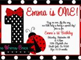 Ladybug Invites Birthday Ladybug Birthday Invitation 1st Birthday Ladybug Party