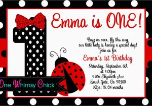 Ladybug Invites Birthday Ladybug Birthday Invitation 1st Birthday Ladybug Party