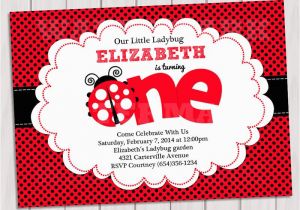 Ladybug Invites Birthday Ladybug Invitation Ladybug Invite Cute Ladybug Invitation