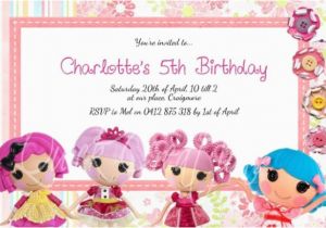 Lalaloopsy Birthday Card Childrens Birthday Invitations Lalaloopsy Birthday