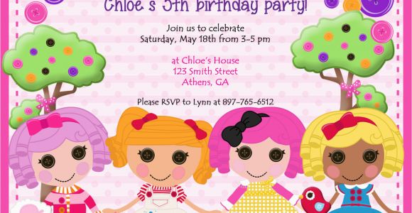 Lalaloopsy Birthday Card Free Lalaloopsy Birthday Invitations Bagvania Free