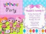 Lalaloopsy Birthday Card Lalaloopsy Birthday Party Invitations Lalaloopsy Kids