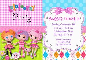 Lalaloopsy Birthday Card Lalaloopsy Birthday Party Invitations Lalaloopsy Kids