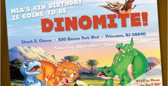 Land before Time Birthday Invitations Land before Time Birthday Invitation Digital File You