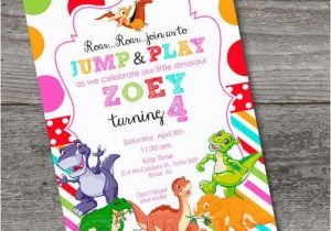 Land before Time Birthday Invitations Land before Time Birthday Invitation Printable Littlefoot