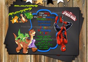 Land before Time Birthday Invitations Spider Man the Land before Time Birthday by Myprintableparty