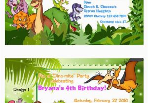 Land before Time Birthday Invitations the Land before Time Dinosaurs Dinosaur by