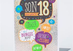 Large 18th Birthday Cards for son 18th Birthday Card son now You 39 Re 18 Only 1 49