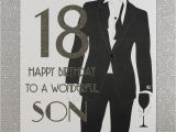 Large 18th Birthday Cards for son 18th Birthday Wonderful son Large Handmade Birthday Card