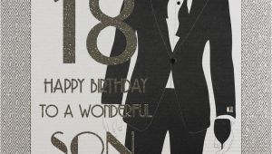 Large 18th Birthday Cards for son 18th Birthday Wonderful son Large Handmade Birthday Card