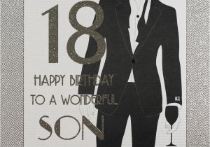 Large 18th Birthday Cards for son 18th Birthday Wonderful son Large Handmade Birthday Card