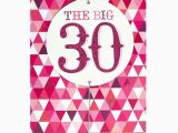 Large 30th Birthday Card 30th Birthday Card Big 30 In Pink