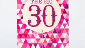 Large 30th Birthday Card 30th Birthday Card Big Pink 30 Only 99p