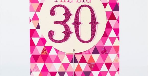 Large 30th Birthday Card 30th Birthday Card Big Pink 30 Only 99p