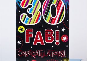 Large 30th Birthday Card Giant 30th Birthday Card Fab Only 99p