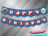 Large Happy Birthday Banners Big Hero Happy Birthday Banner Instant Download