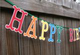 Large Happy Birthday Banners Happy Birthday Banner Large Letters Birthday Banner Colorful