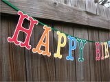 Large Happy Birthday Banners Happy Birthday Banner Large Letters Birthday Banner Colorful