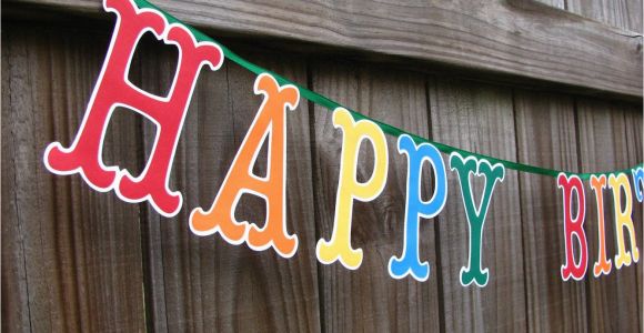 Large Happy Birthday Banners Happy Birthday Banner Large Letters Birthday Banner Colorful