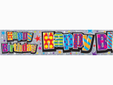 Large Happy Birthday Banners Happy Birthday Large Banner 2 6m X 19 5cm House Parti
