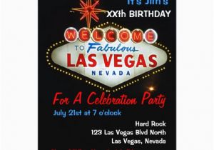 Las Vegas themed Birthday Cards Birthday Party Las Vegas Party Invitations 5 Quot X 7