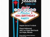 Las Vegas themed Birthday Cards Las Vegas 50th Birthday Party Invitation Zazzle