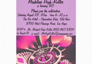 Las Vegas themed Birthday Cards Las Vegas theme Birthday Party Card Zazzle