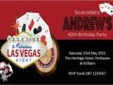 Las Vegas themed Birthday Cards Personalised Las Vegas Casino themed Invitation