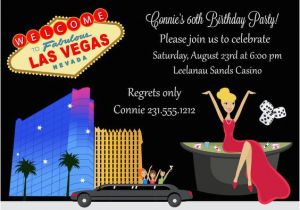 Las Vegas themed Birthday Invitations Adult Birthday Party Birthdays and Birthday Invitations