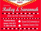 Las Vegas themed Birthday Invitations Casino theme Party Las Vegas Sweet 16 Party Invitation Retro