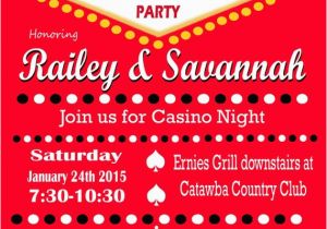 Las Vegas themed Birthday Invitations Casino theme Party Las Vegas Sweet 16 Party Invitation Retro