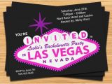 Las Vegas themed Birthday Invitations Las Vegas Bachelorette Party Invitation Wedding Invitation