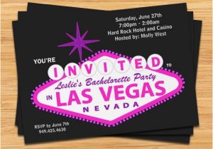 Las Vegas themed Birthday Invitations Las Vegas Bachelorette Party Invitation Wedding Invitation