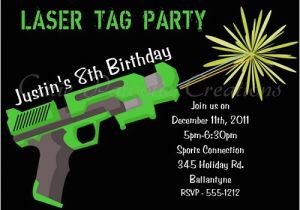 Laser Tag Birthday Invites Airsoft Nerf Gun Laser Tag Invitations Printable or